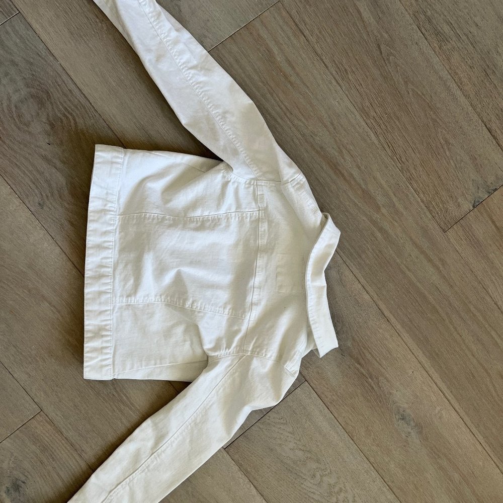 Kids girl white jean jacket